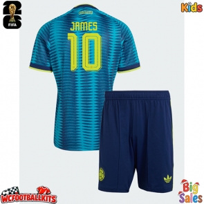 Colombia James Rodriguez #10 Replica Away Stadium Kit for Kids World Cup 2026 Short Sleeve (+ pants)
